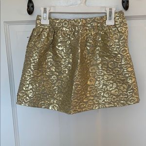 Girls metallic jacquard skirt